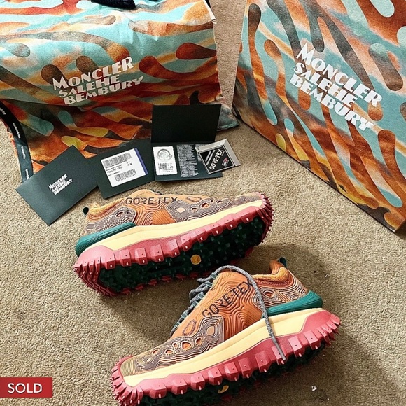 Moncler x Salehe Bembury Orange Trailgrip Grain Sneakers - Picture 4 of 4